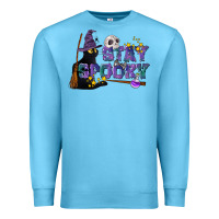 Ocean Blue Stay Spooky With Black Cat Premium Sweatshirt - LillyAllenDesigns