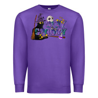 Purple Stay Spooky With Black Cat Premium Sweatshirt - LillyAllenDesigns