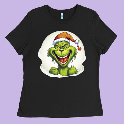 Grinch Ladies Tee Designed By Unal Design