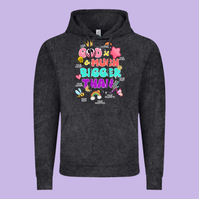 God Is Bigger Design Vintage Hoodie Designed By Jahusdesignshop