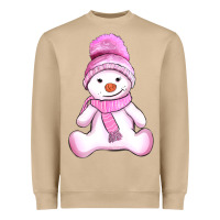 Mushroom winter pink snowman and hat Heavyweight Sweatshirt - AdoDesignShop
