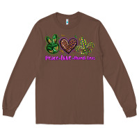 Chestnut peace love mardi gras Long Sleeve Tee - BarkalooDesign