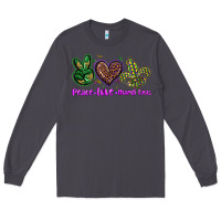 Smoke peace love mardi gras Long Sleeve Tee - BarkalooDesign