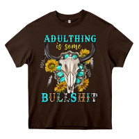 Chocolate Brown adulthing is some bullshit with sanflowers and gamstone  tbw Heavy Core Tee - texasbilliewilder