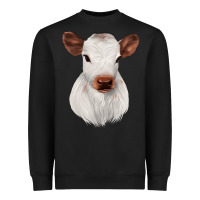 White Cute Calf Heavyweight Sweatshirt | Teevron