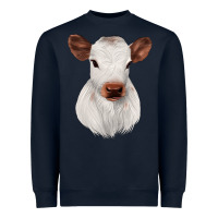 Navy White Cute Calf Heavyweight Sweatshirt - JahusDesignShop