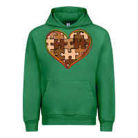 Emerald melanin skin tone heart black history Urban Hoodie - CowGirlArtShop