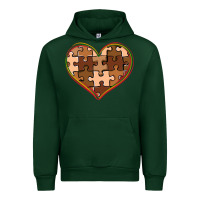 Forest Green melanin skin tone heart black history Urban Hoodie - CowGirlArtShop
