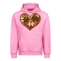 Fuchsia Pink melanin skin tone heart black history Urban Hoodie - CowGirlArtShop