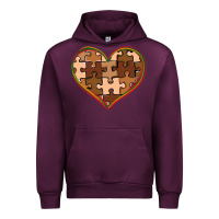 Mauve Wine melanin skin tone heart black history Urban Hoodie - CowGirlArtShop