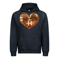 Navy melanin skin tone heart black history Urban Hoodie - CowGirlArtShop