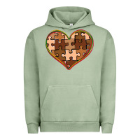 Pigment Oil Green melanin skin tone heart black history Urban Hoodie - CowGirlArtShop