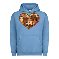 Pigment Pebble Blue melanin skin tone heart black history Urban Hoodie - CowGirlArtShop