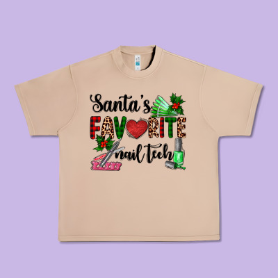 Santa's Favorite Nail Tech Urban Heavy Tee Designed By Adodesignshop