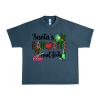 Midnight Navy santa's favorite nail tech Urban Heavy Tee - AdoDesignShop