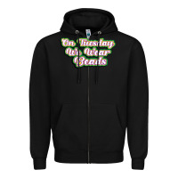 Black on tuesday we wear beads Zipper Hoodie - MaliasSmallBusiness