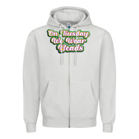 Dove Grey on tuesday we wear beads Zipper Hoodie - MaliasSmallBusiness