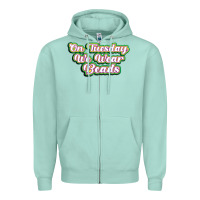 Seafoam on tuesday we wear beads Zipper Hoodie - MaliasSmallBusiness