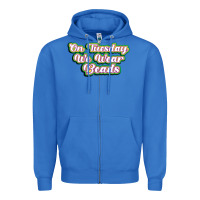 True Royal on tuesday we wear beads Zipper Hoodie - MaliasSmallBusiness