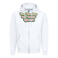 White on tuesday we wear beads Zipper Hoodie - MaliasSmallBusiness
