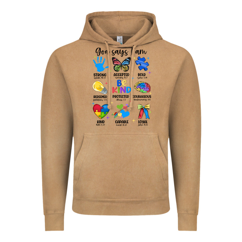 God Says I Am Autism Vintage Hoodie by JahusDesignShop | Teevron