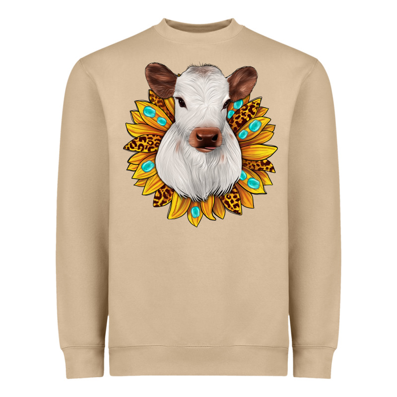 Sunflower Heifer Heavyweight Sweatshirt by JahusDesignShop | Teevron