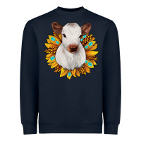 Navy sunflower heifer Heavyweight Sweatshirt - JahusDesignShop