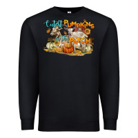 Black cutest pumpkins in the patch Premium Sweatshirt - LillyAllenDesigns