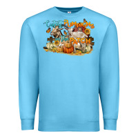 Ocean Blue cutest pumpkins in the patch Premium Sweatshirt - LillyAllenDesigns