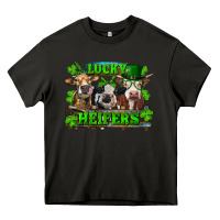 Asphalt St Patricks Day Lucky Heifers Heavy Core Tee - RanaPortraitStore