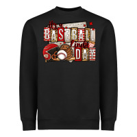 Black it's a baseball kinda day Heavyweight Sweatshirt - Jasminsmagicworld