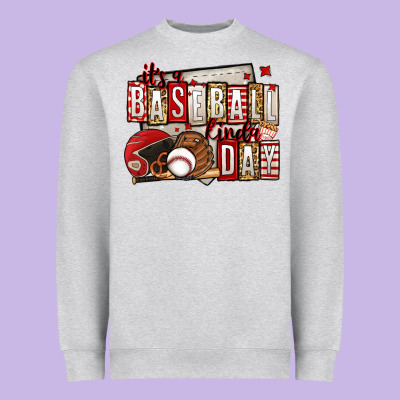 It's A Baseball Kinda Day Heavyweight Sweatshirt Designed By Jasminsmagicworld