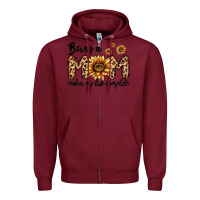 Burgundy being a mom makes my life complete Zipper Hoodie - MaliasSmallBusiness