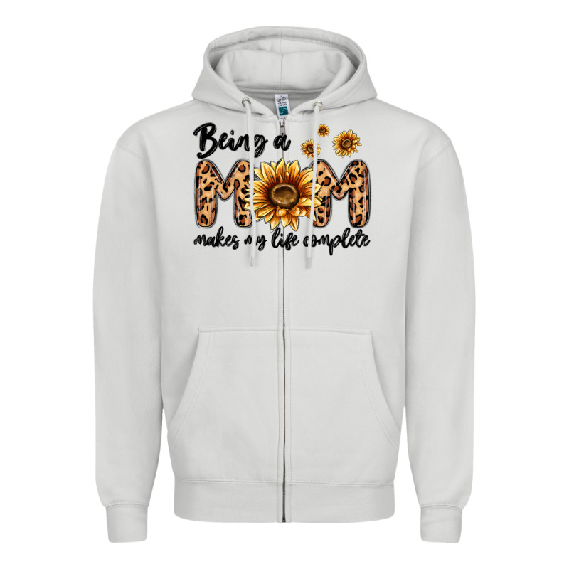 Being A Mom Makes My Life Complete Zipper Hoodie by MaliasSmallBusiness | Teevron
