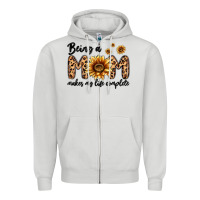 Dove Grey being a mom makes my life complete Zipper Hoodie - MaliasSmallBusiness
