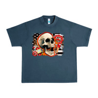Midnight Navy firefighter skull Urban Heavy Tee - AdoDesignShop