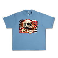 Pebble Blue firefighter skull Urban Heavy Tee - AdoDesignShop