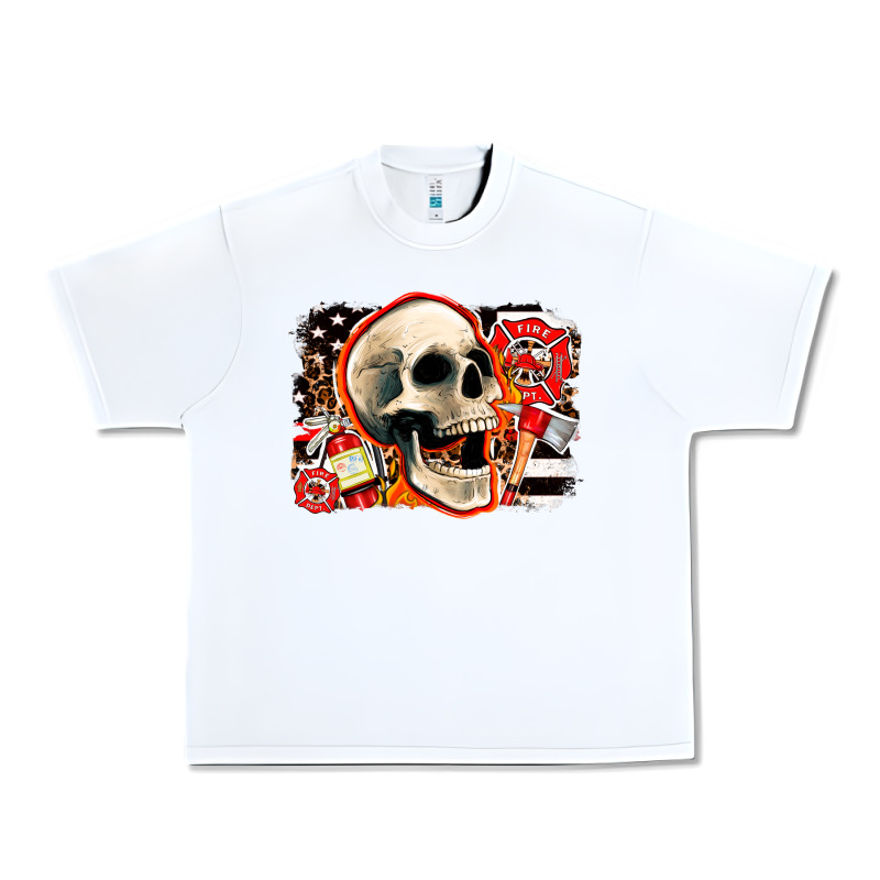 Firefighter Skull Urban Heavy Tee by AdoDesignShop | Teevron