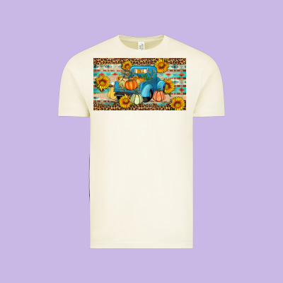 Fall Truck Sunflowers Vintage Tee Designed By Artiststas