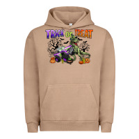 Pigment Burro trick or treat with monster truck and t rex Urban Hoodie - CowGirlArtShop