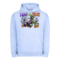 Pigment Grape Ice trick or treat with monster truck and t rex Urban Hoodie - CowGirlArtShop
