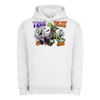 Pigment Lunar Rock trick or treat with monster truck and t rex Urban Hoodie - CowGirlArtShop