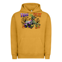Pigment Peanut Butter trick or treat with monster truck and t rex Urban Hoodie - CowGirlArtShop
