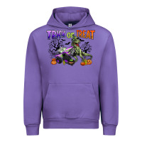 Tulip trick or treat with monster truck and t rex Urban Hoodie - CowGirlArtShop