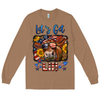 Toasted Coconut let's get lit 4th of july cow Long Sleeve Tee - LillyAllenDesigns