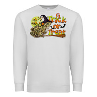 Dove Grey Trick Or Treat With Frog Premium Sweatshirt - LillyAllenDesigns