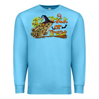 Ocean Blue Trick Or Treat With Frog Premium Sweatshirt - LillyAllenDesigns