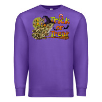Purple Trick Or Treat With Frog Premium Sweatshirt - LillyAllenDesigns