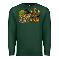 Sports Green Trick Or Treat With Frog Premium Sweatshirt - LillyAllenDesigns