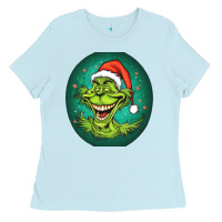 Baby Blue Grinch Ladies Tee - Unal Design